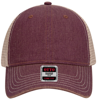 OTTO CAP 6 Panel Low Profile Mesh Back Trucker Dad Hat Thumbnail