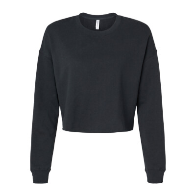 Women's Lightweight Crop Crewneck Sweatshirt Thumbnail